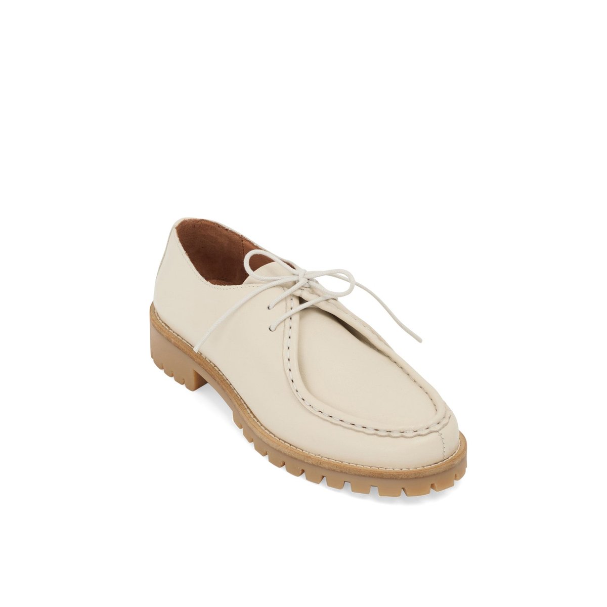 Derby en cuir GEORGETTE ecru, MELLOW YELLOW