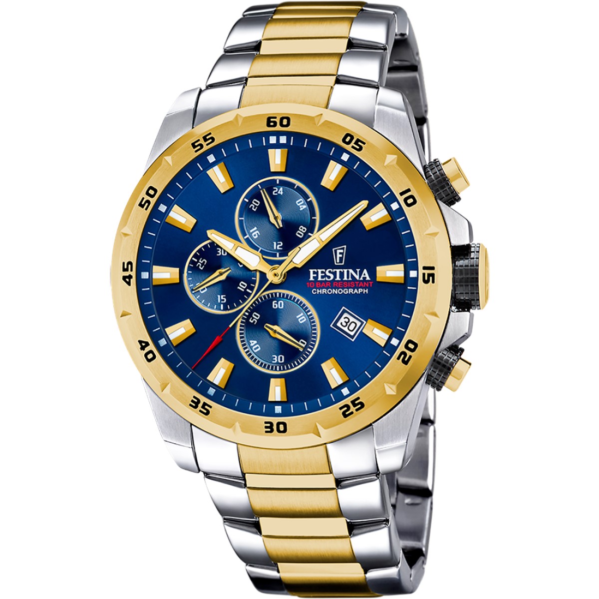 Montre Analogique  CHRONOSPORT argenté bleu argenté, FESTINA
