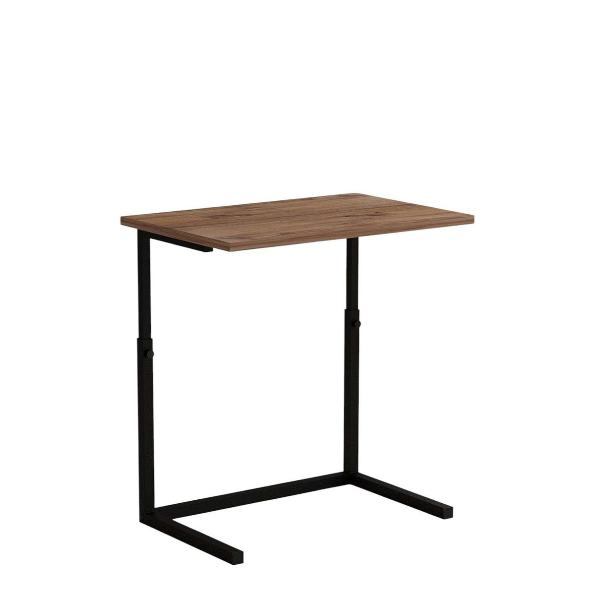 Bureau d'appoint réglable en hauteur effet bois et métal CAPRI marron, TOILINUX