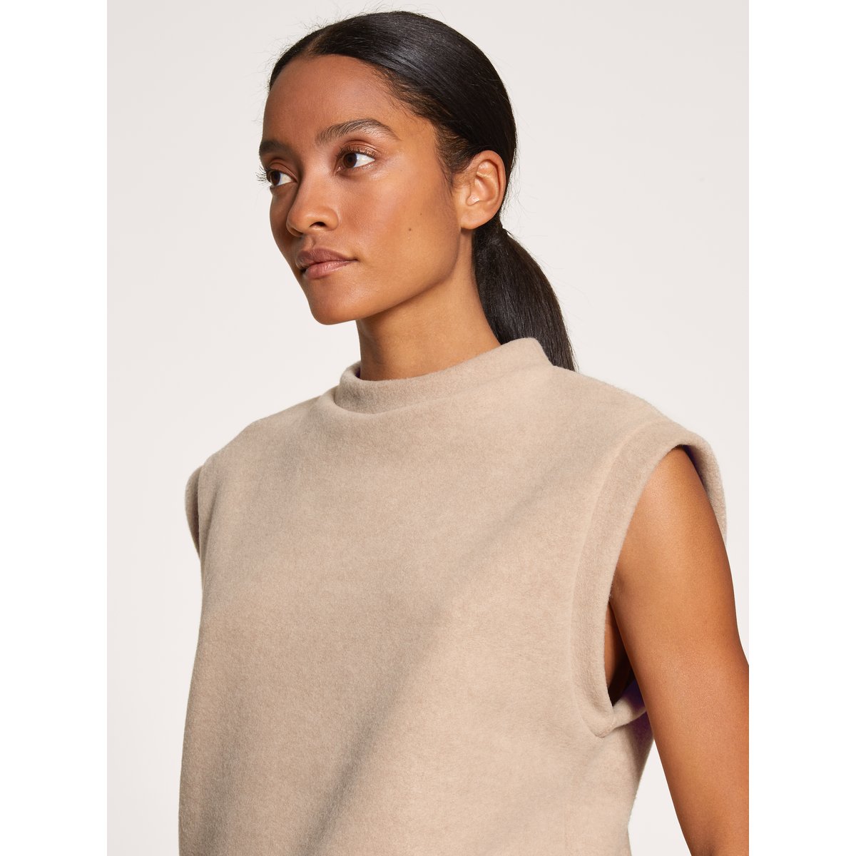 Sweatshirt sans manches Viscose LOUNGEWEAR XTRA light beige, CALIDA