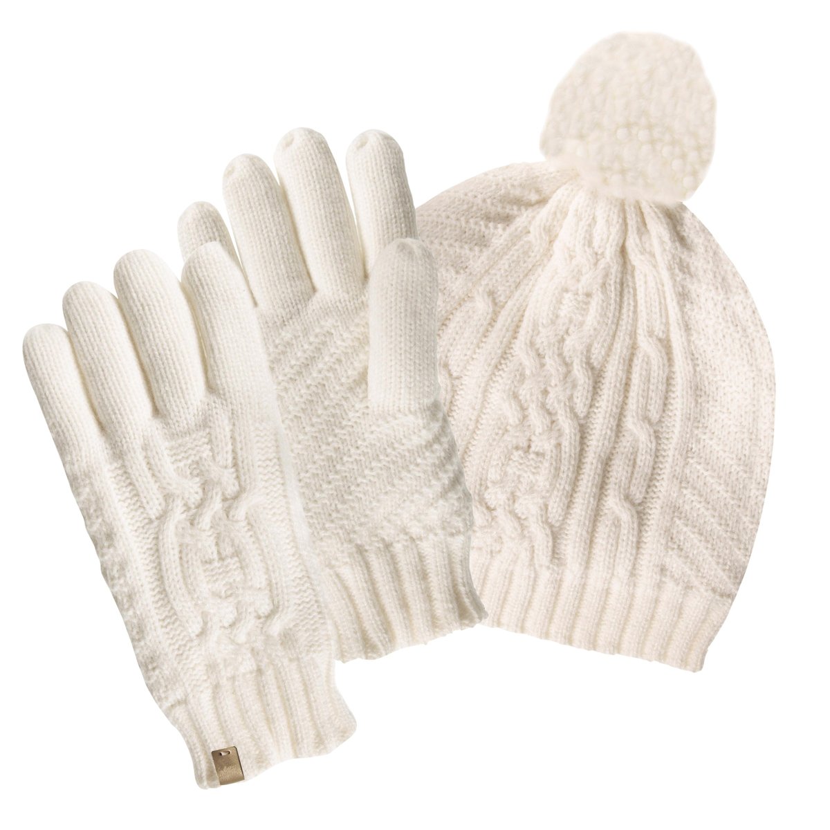 Bonnet en torsades travaillées blanc, ISOTONER