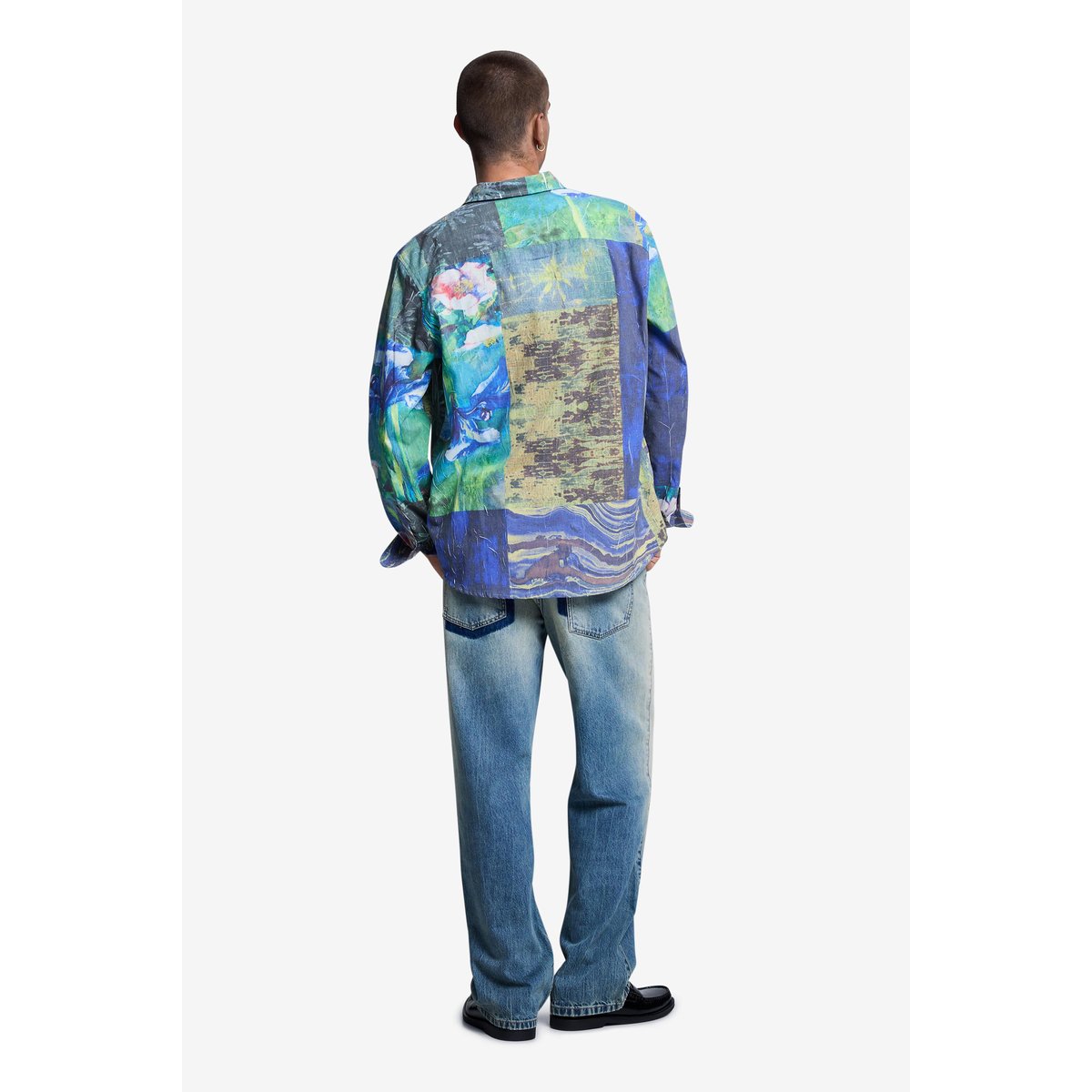 Chemise à imprimé cachemire vert, DESIGUAL