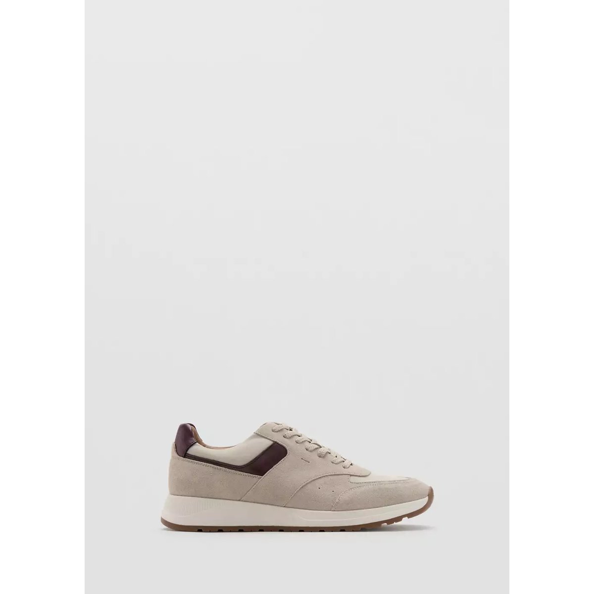 Tennis combinées cuir blanc, MANGO MAN