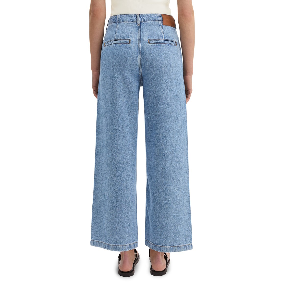 Jeans modèle Luma large en mélange de lyocell, de lin et de coton bleu clair, MARC O'POLO