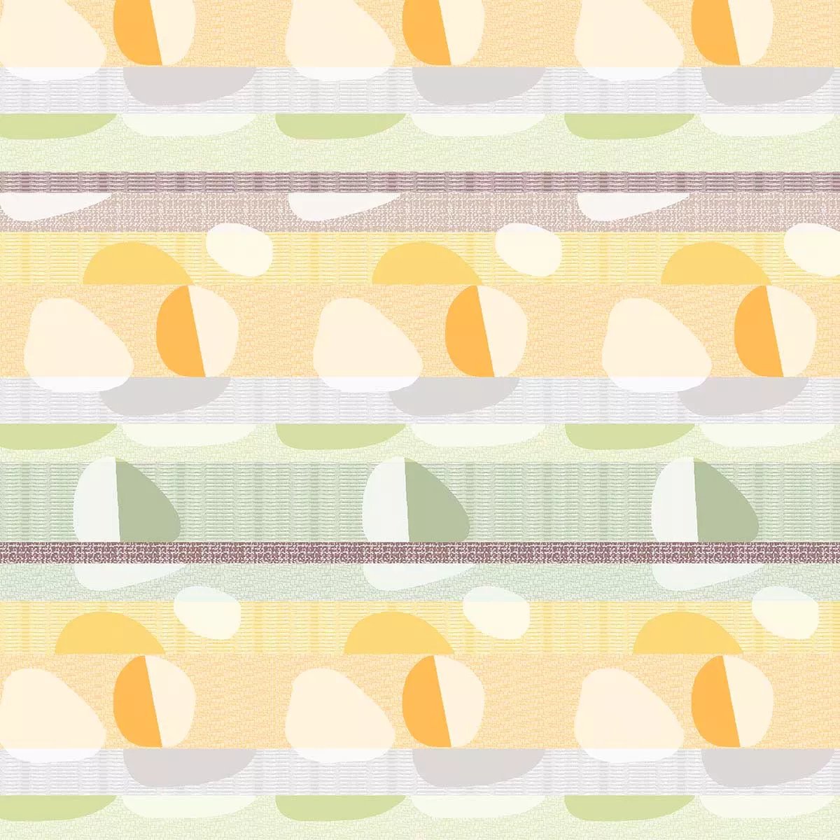 Nappe pur coton enduit MILLE GALETS terre cuite, GARNIER THIEBAUT