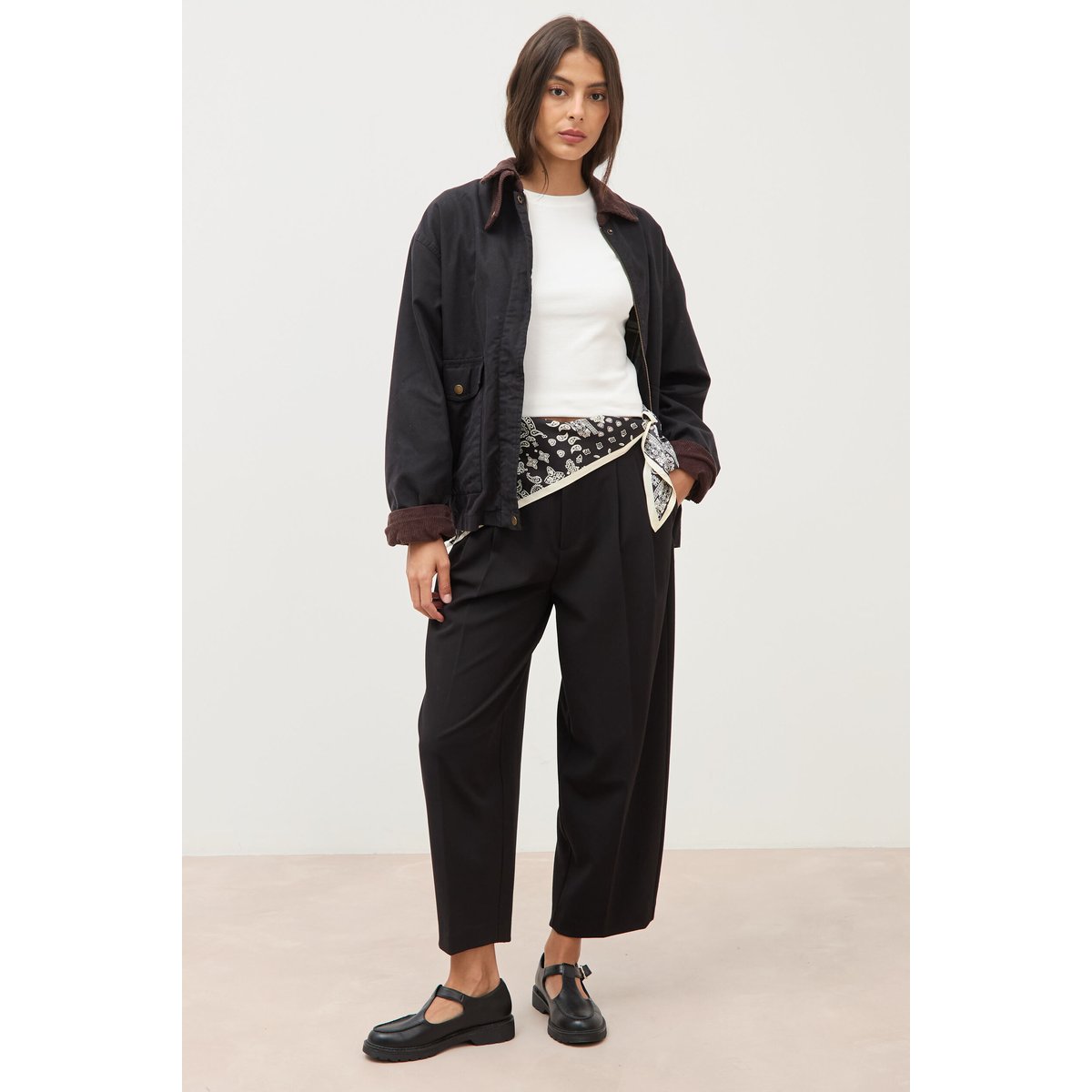 Pantalon barrel noir, BONOBO