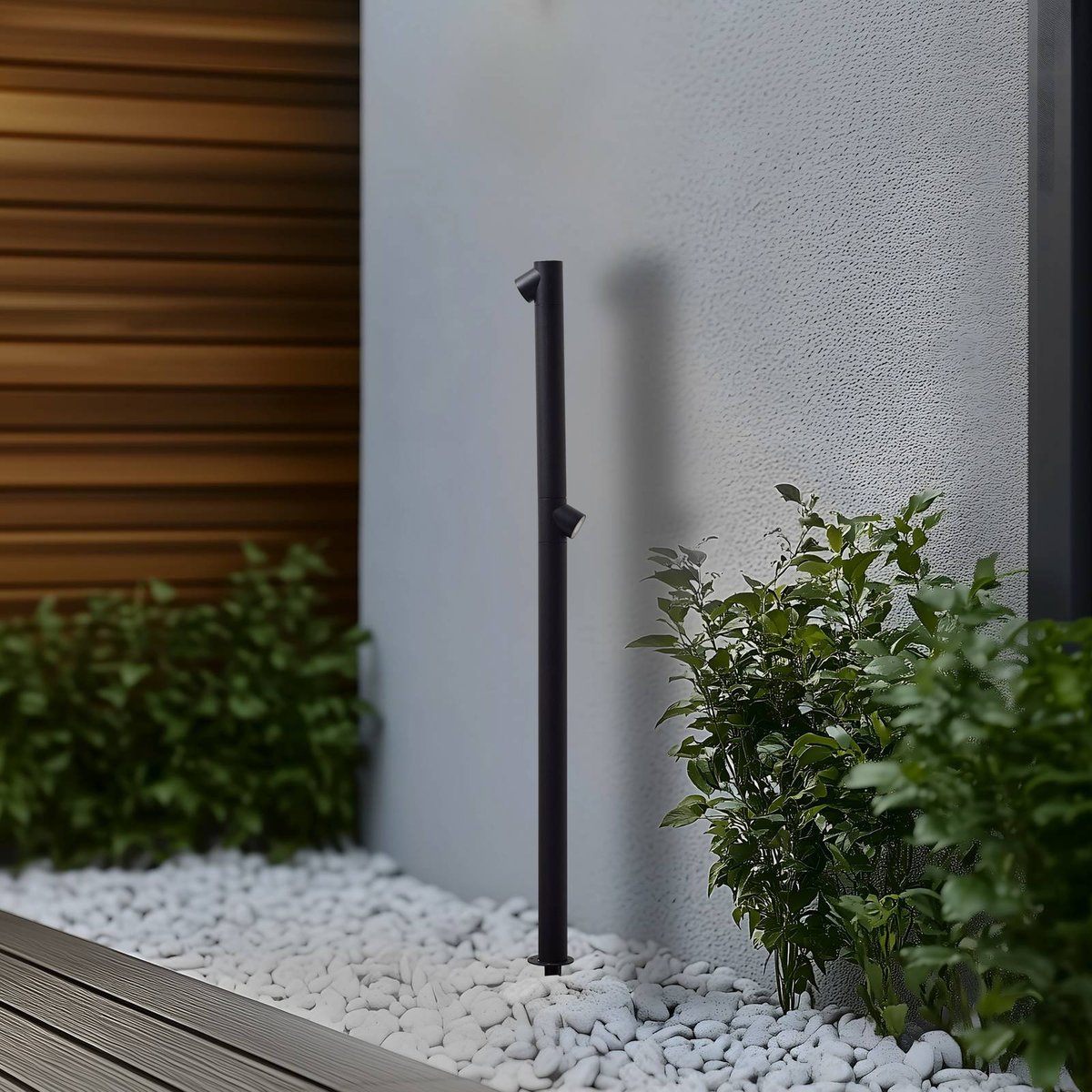 Luminaire extérieur en métal moderneLED anthracite, LINDBY