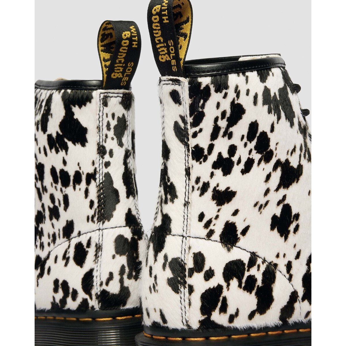 Boots 1460 Bex en cuir noir/blanc, DR. MARTENS