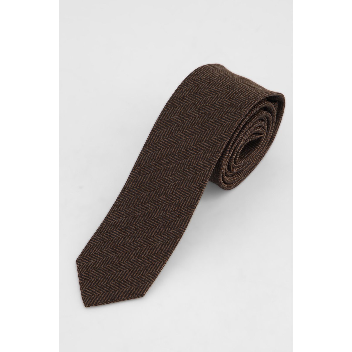 Cravate en soie ultra-longue, largeur 6 cm marron foncé, JP1880