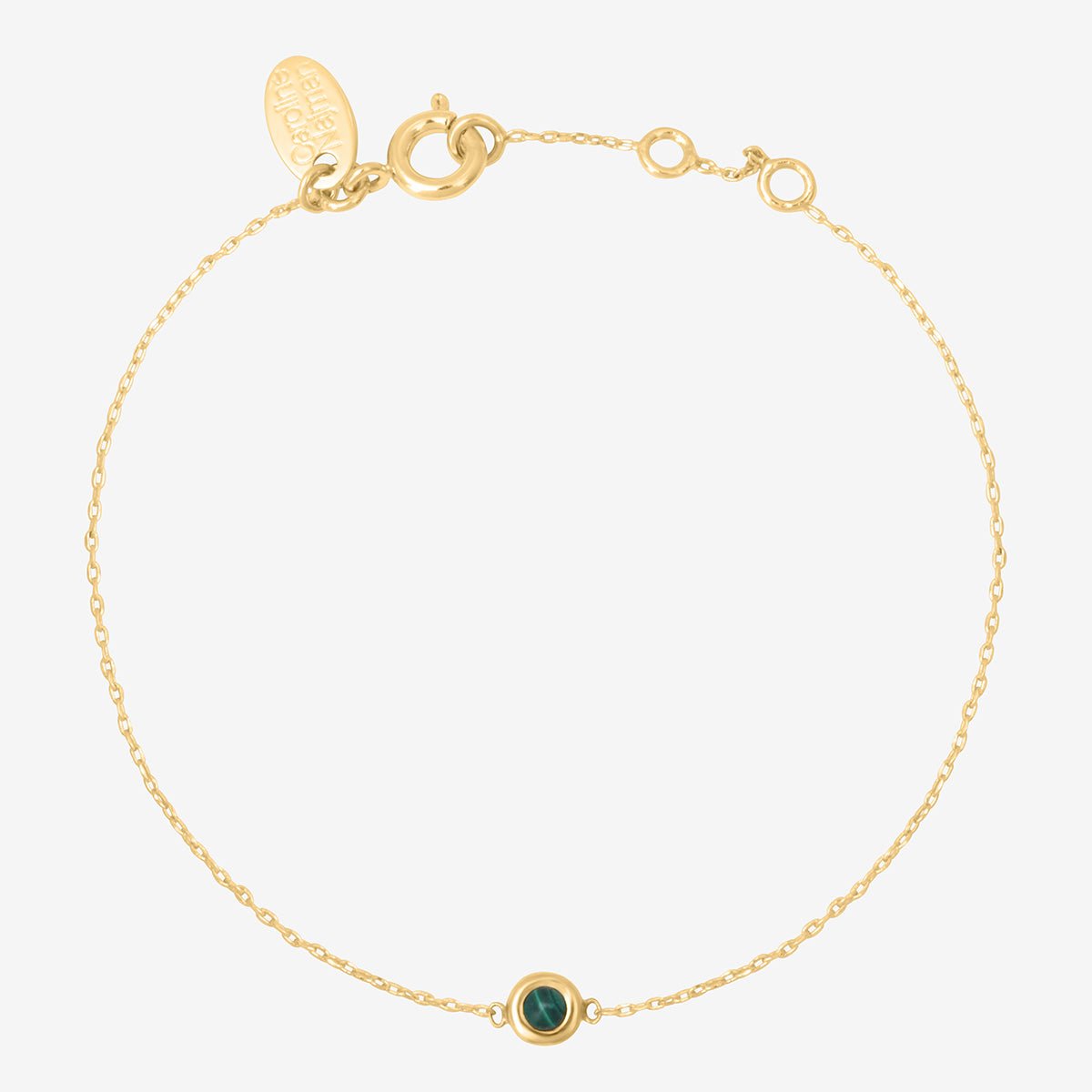 Bracelet doré malachite - tiny vert, CAROLINE NAJMAN