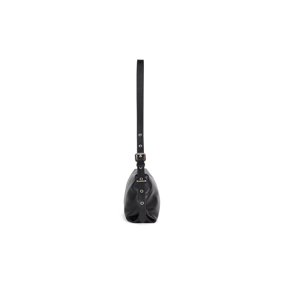 Sac besace en cuir, BERRY noir, NAT & NIN