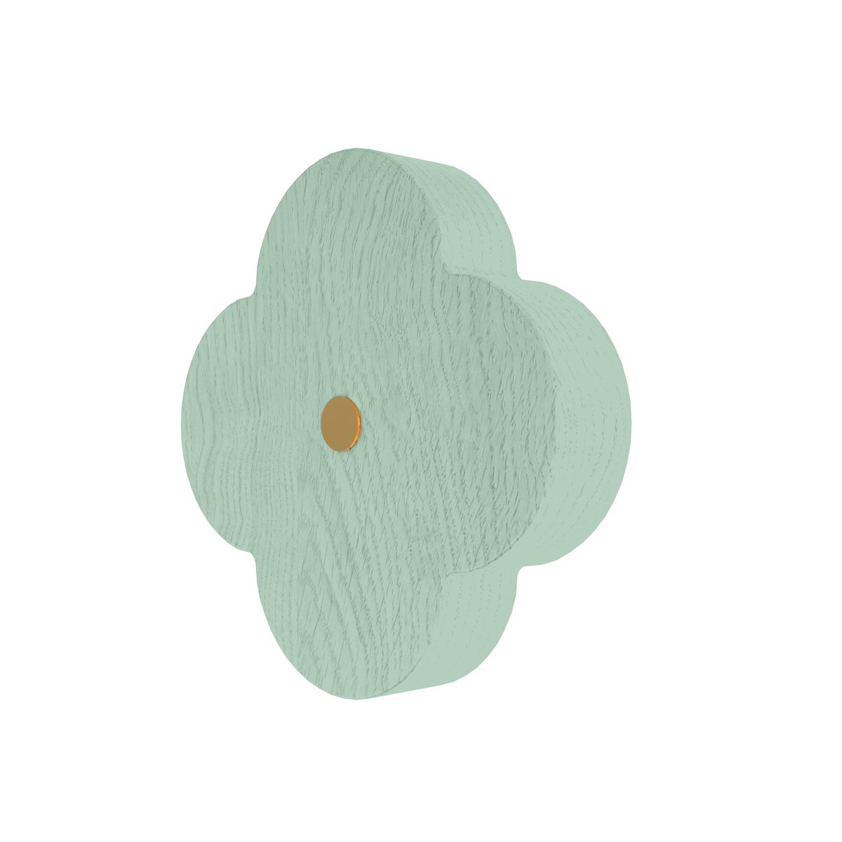 Patère fleur en frêne 7 cm, ANDREE vert givré, HARTO