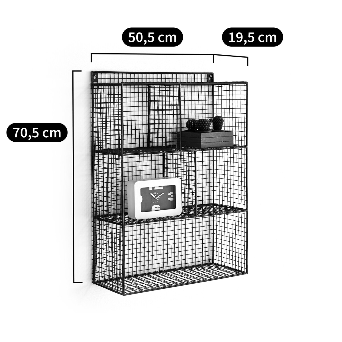 Etagère murale en métal, 5 casiers, AREGLO gris, LA REDOUTE INTERIEURS
