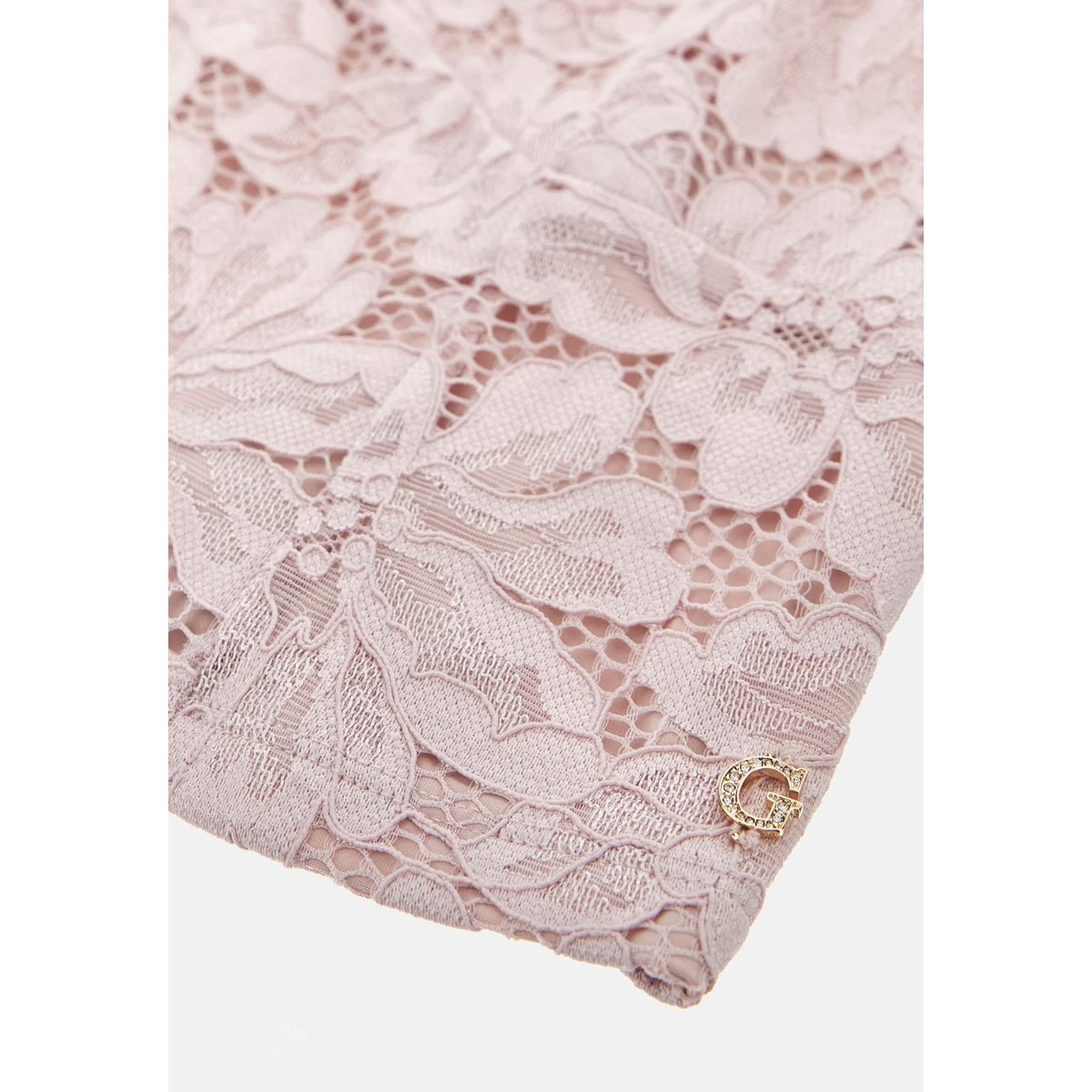 Top Court En Dentelle violet clair, GUESS