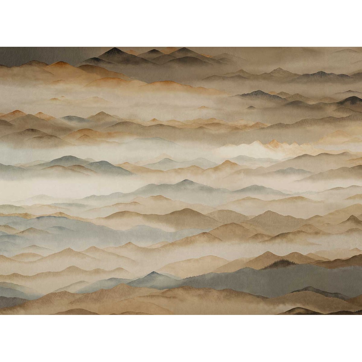 Papier peint Vallées Dorées beige, HEXOA