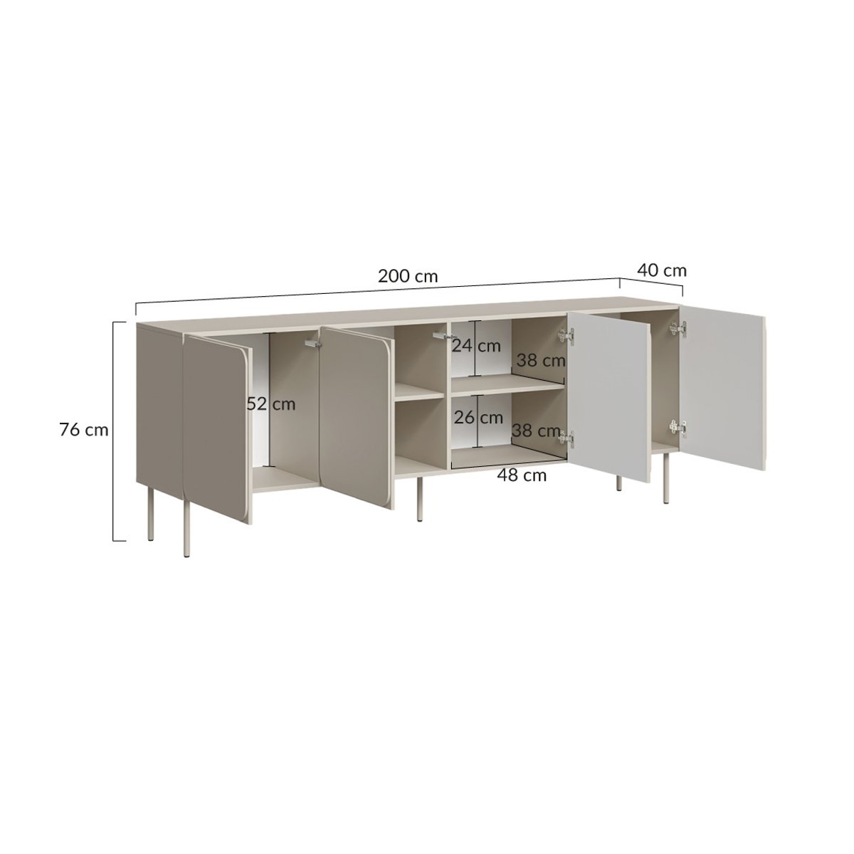 Buffet - ELVIS bleu, LISA DESIGN
