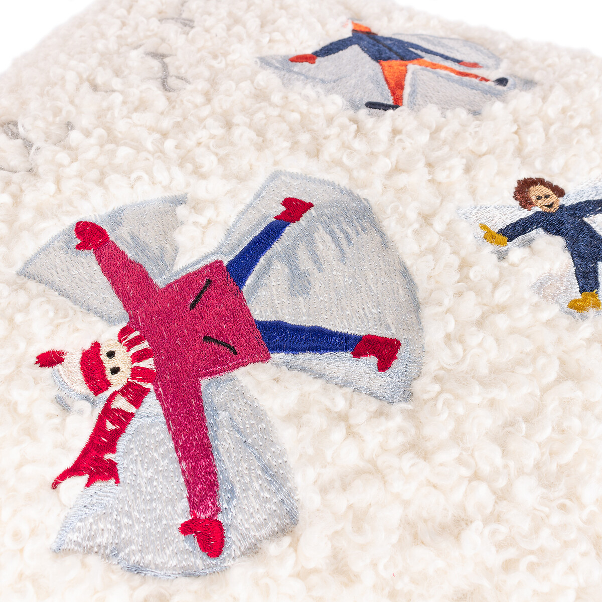 Christmas Together Snow Angels Boucle Cushion cream, FURN.