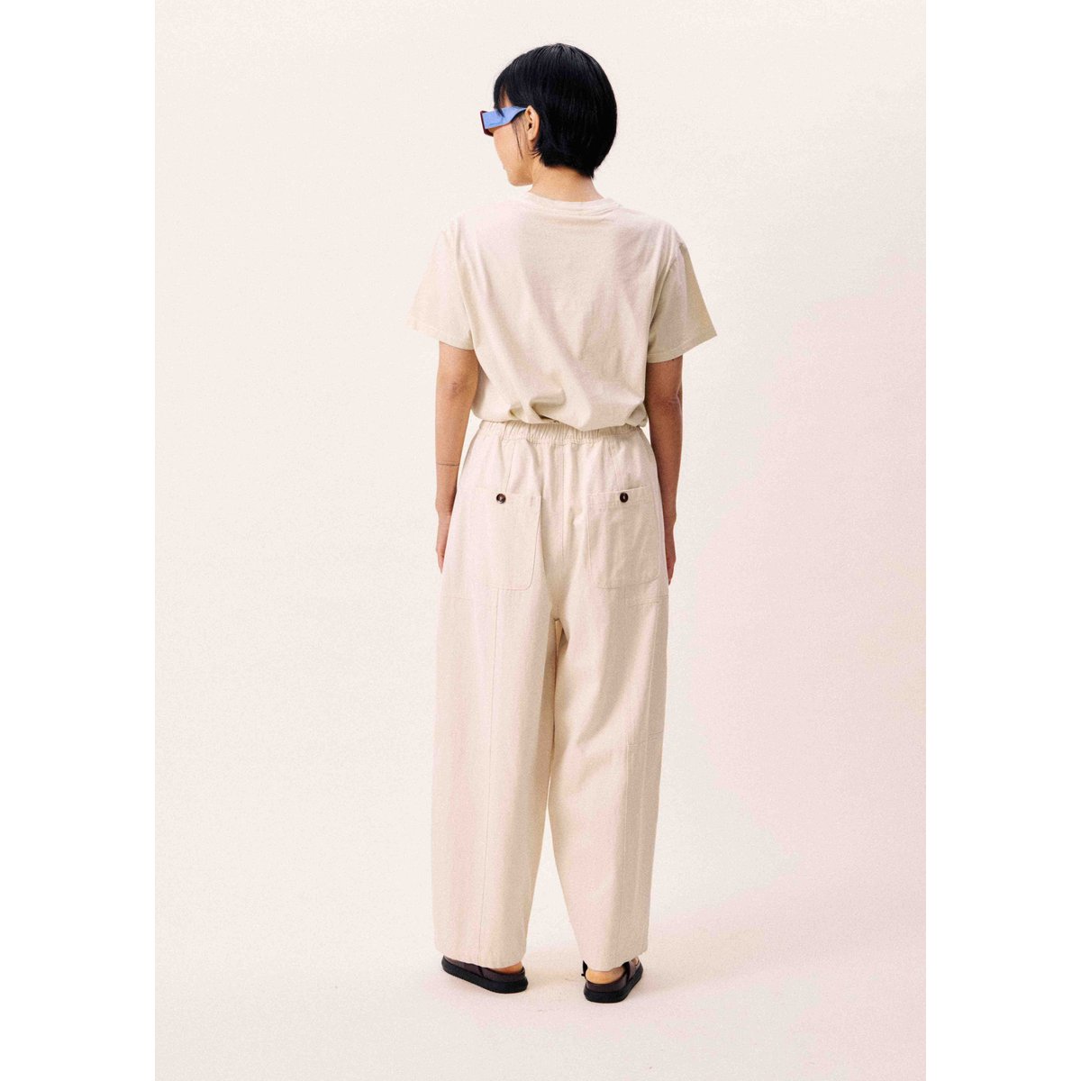 T-shirt en coton PISTIA beige crème, FRNCH