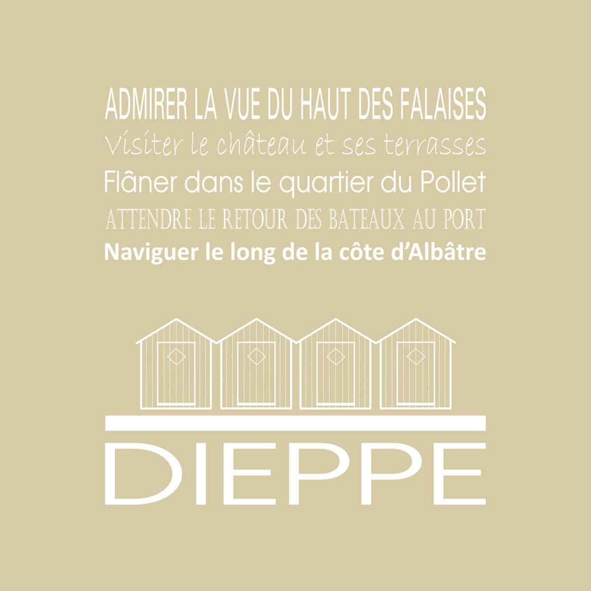 Tableau Mural Dieppe RÉGIONALISME tableaux sur toile-beige, CEANOTHE