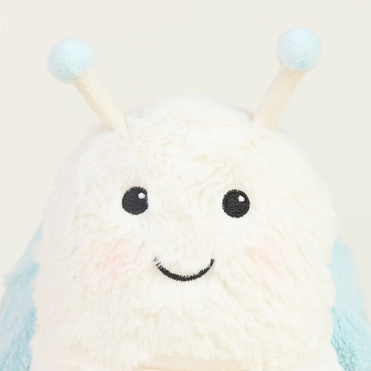 Peluche Bouillotte Escargot blanc et bleu, WARMIES