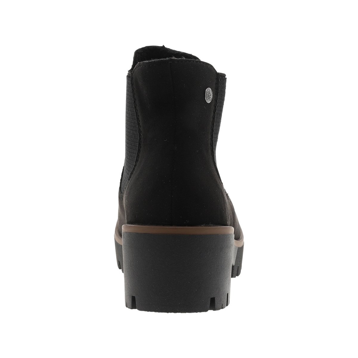 Boots à talon décroché moyen avec des soufflets élastiqués noires, RIEKER