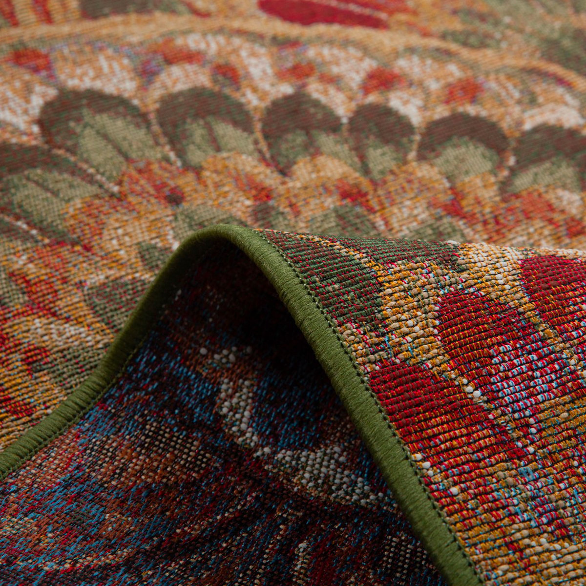 Tapis extérieur art déco motif éventail LIDO multicolore, NAZAR RUGS