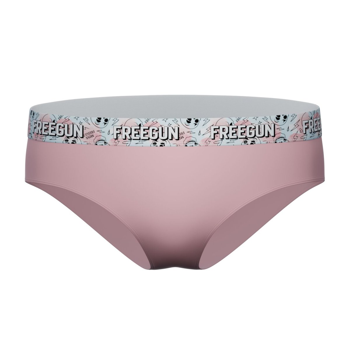 Lot De 3 Culottes Coton noir/rose/bleu/jaune, FREEGUN