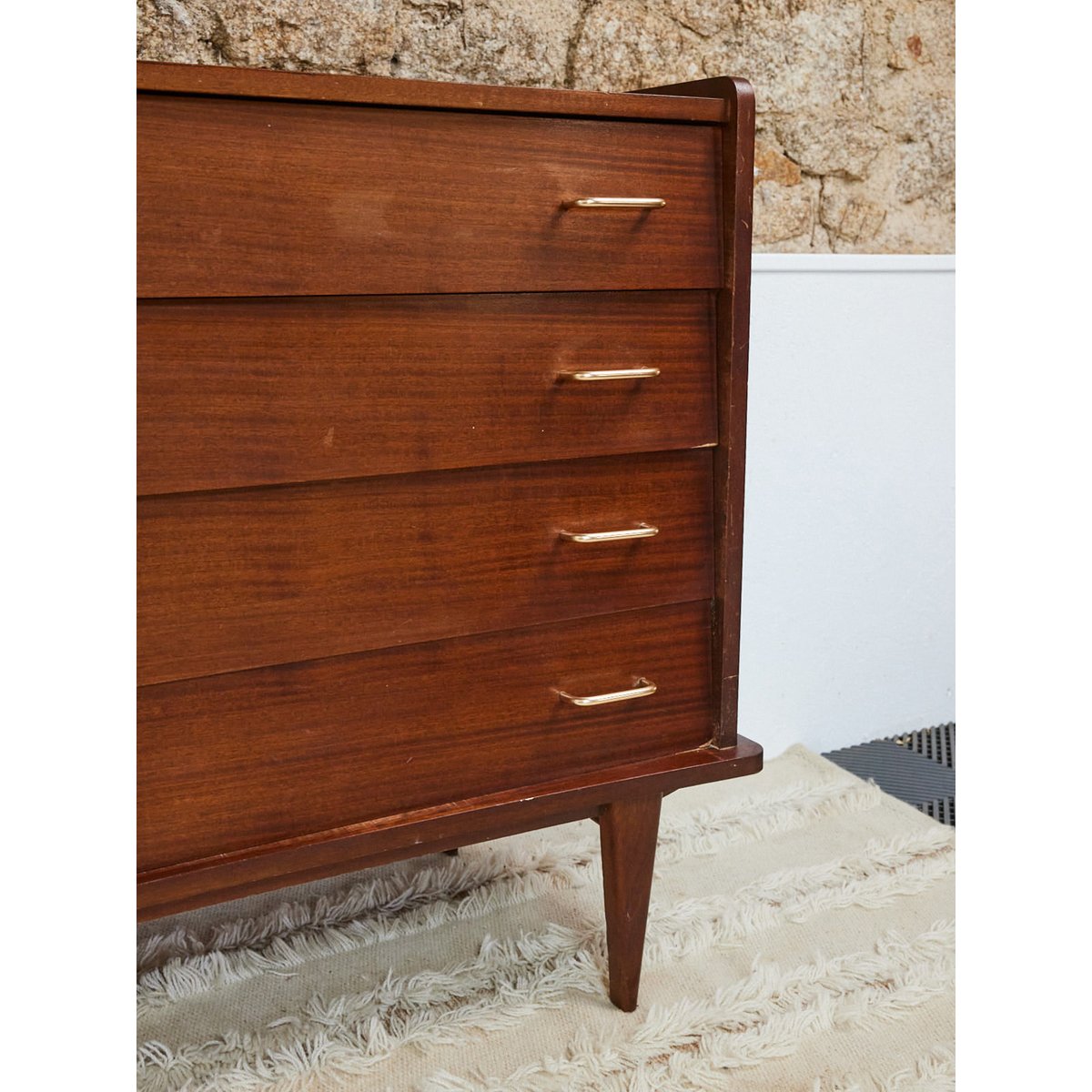 Commode en bois Garance N°677 - Bon état bois foncé, DEBONGOUT