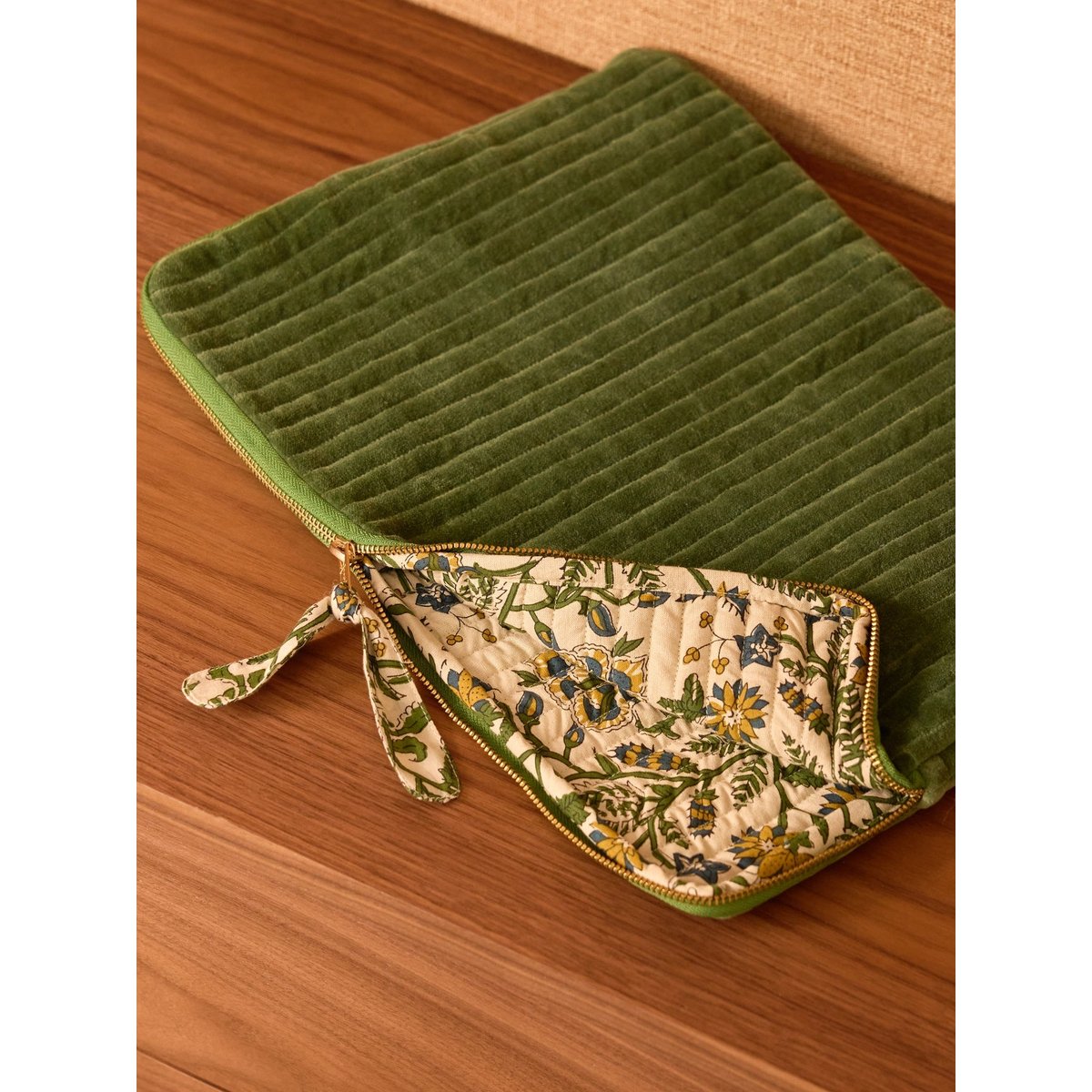 Pochette ordinateur en velours imprimé bekasi, CYRILLUS