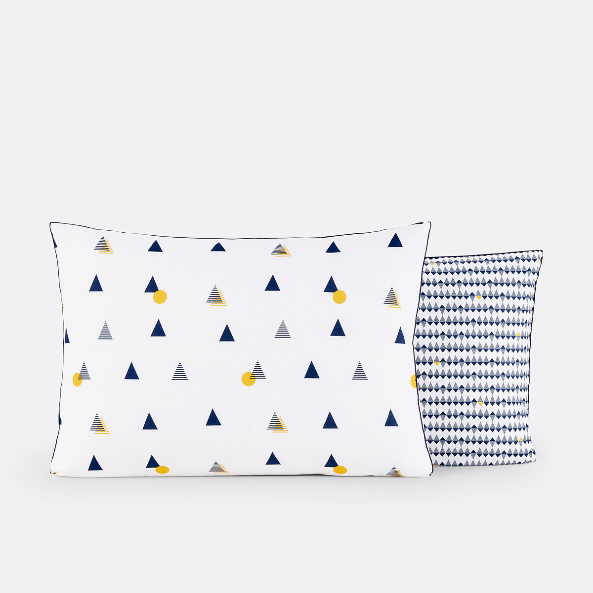 Digna Cotton Percale Pillowcase blue/white/yellow , LA REDOUTE INTERIEURS