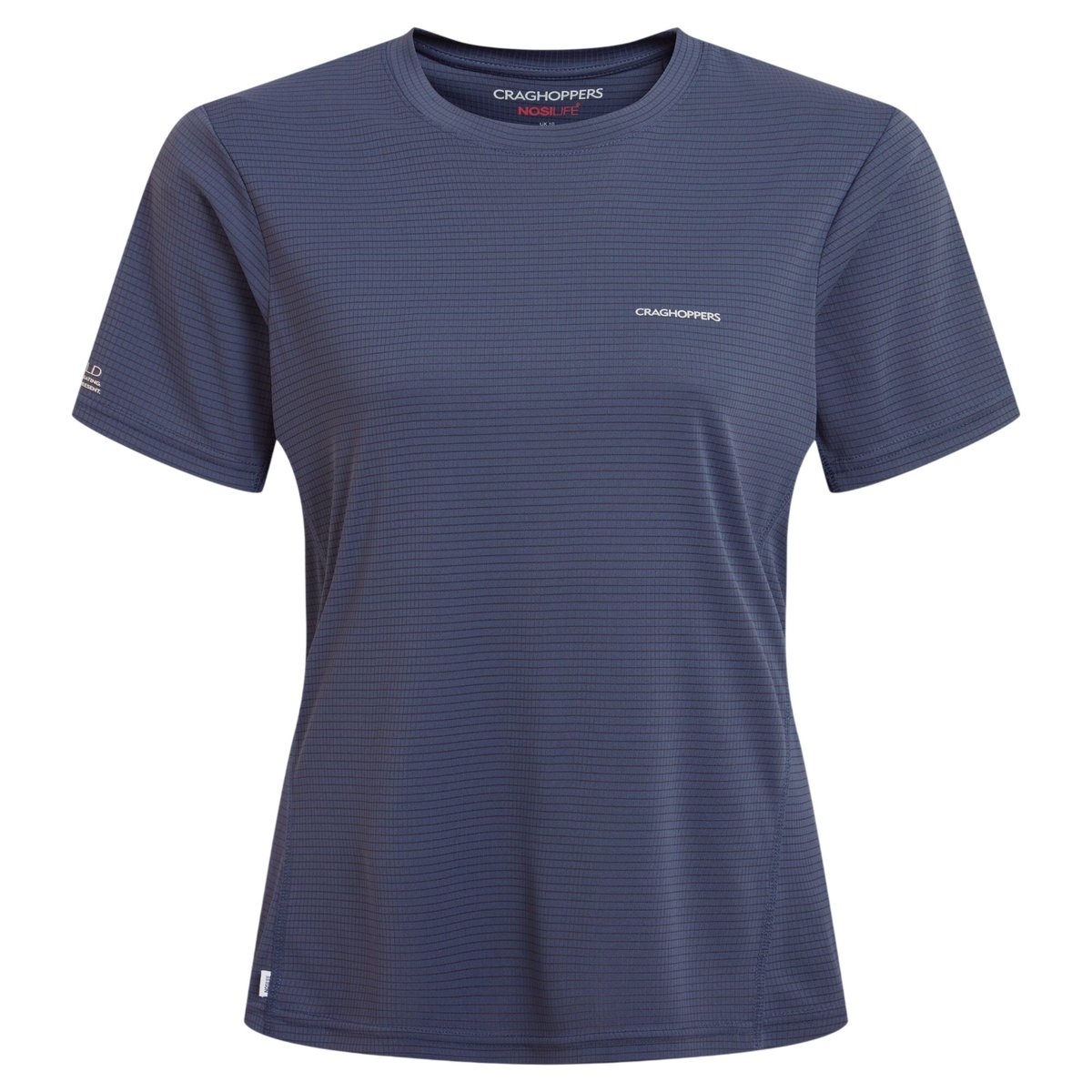 T-shirt manches courtes motif/style rayures anthracite, CRAGHOPPERS
