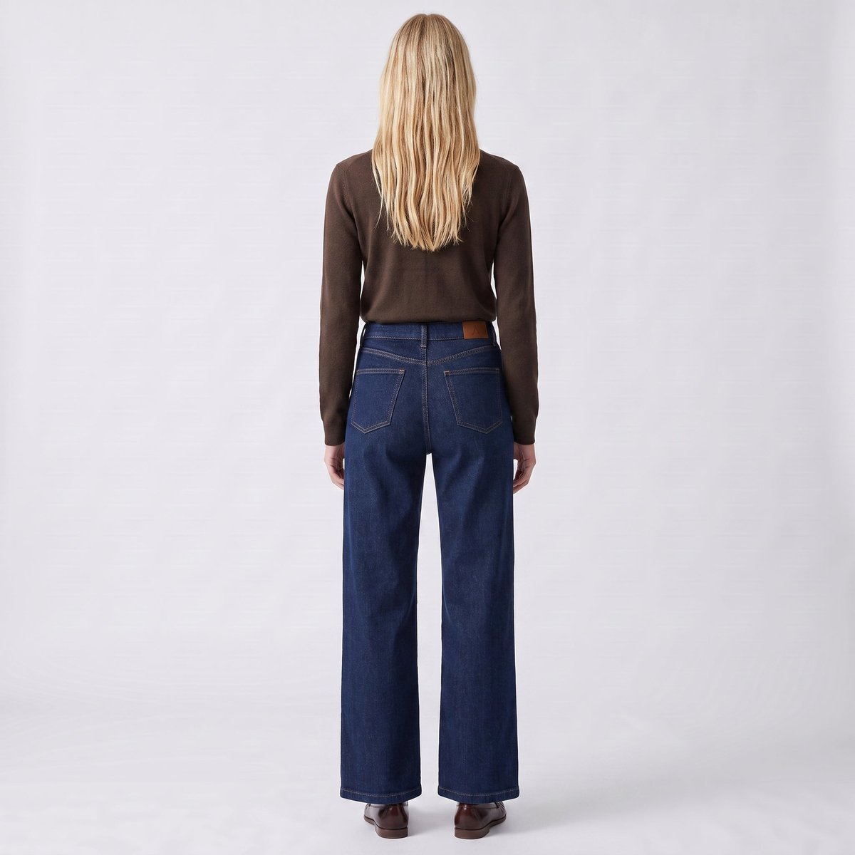 Jean taille haute à cinq poches ELBA bleu denim, ARTLOVE
