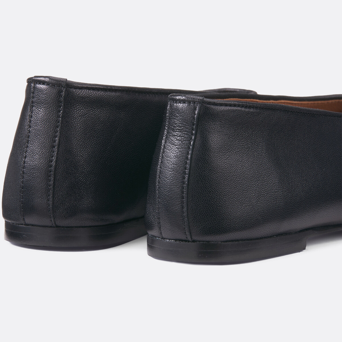 Ballerines en cuir noir, LA REDOUTE COLLECTIONS