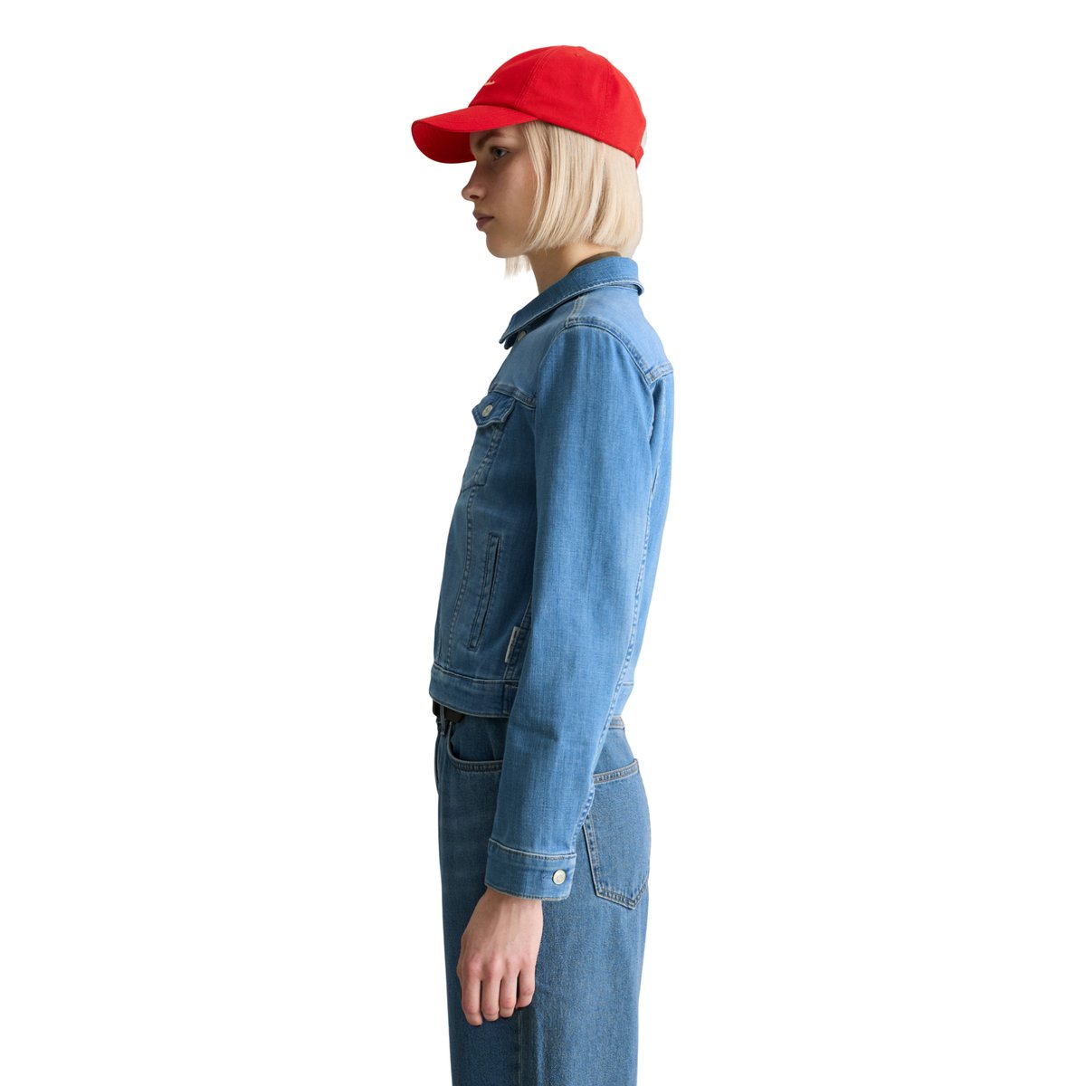 Veste en jean oversize en coton organique stretch de haute qualité bleu clair, MARC O’POLO DENIM