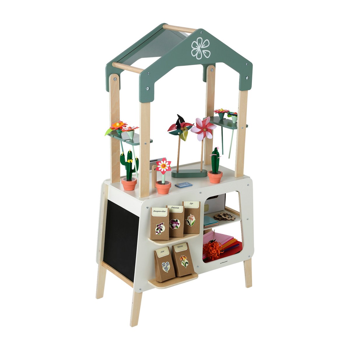 Atelier du fleuriste en bois FSC® vert, VERTBAUDET