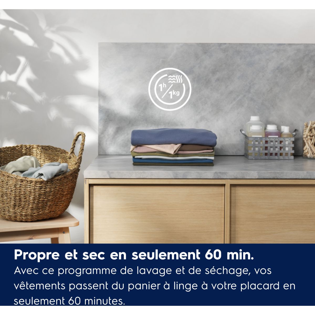Lave linge séchant hublot EW7W4951EB couleur unique, ELECTROLUX