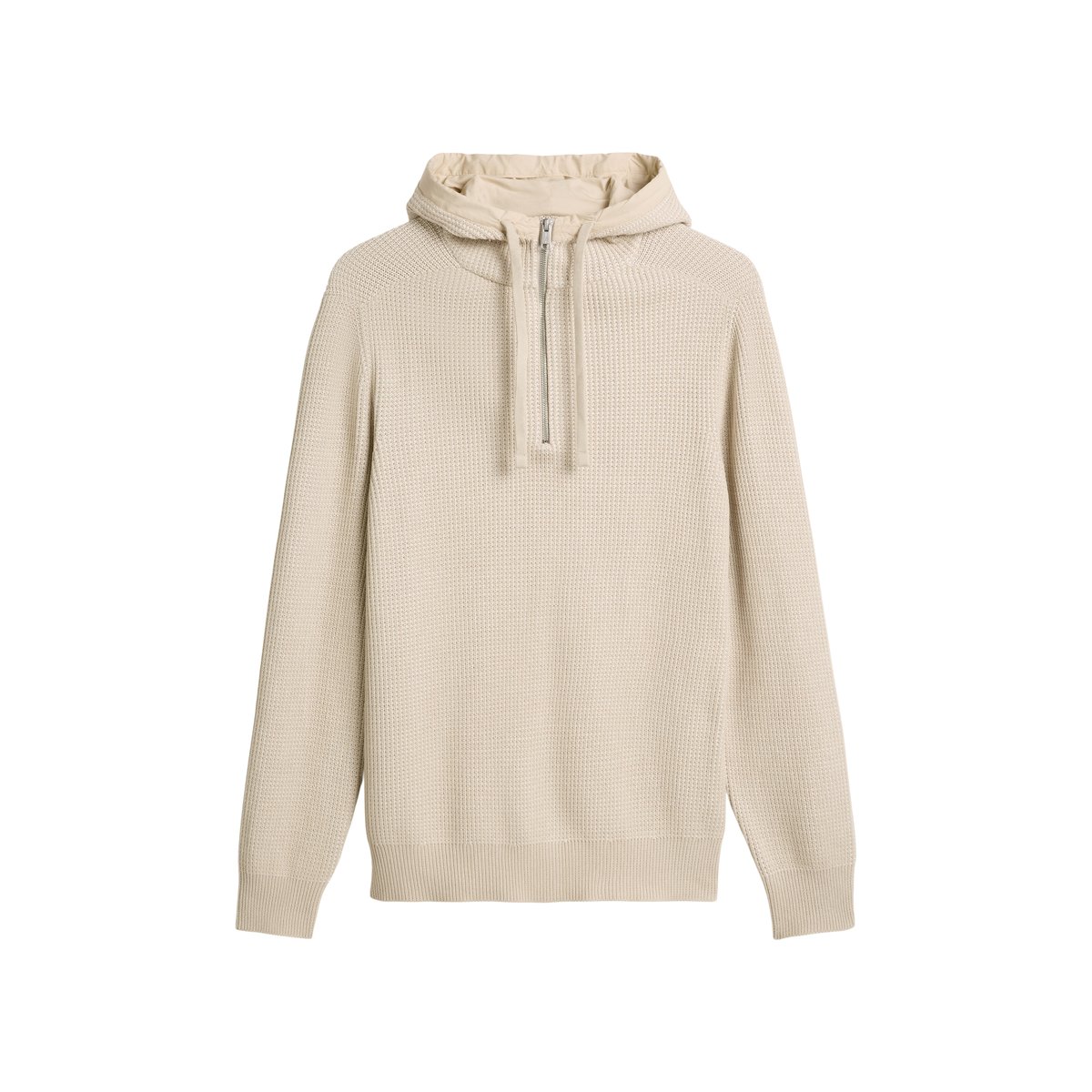 Troyeur à capuche regular en coton bio beige, MARC O'POLO
