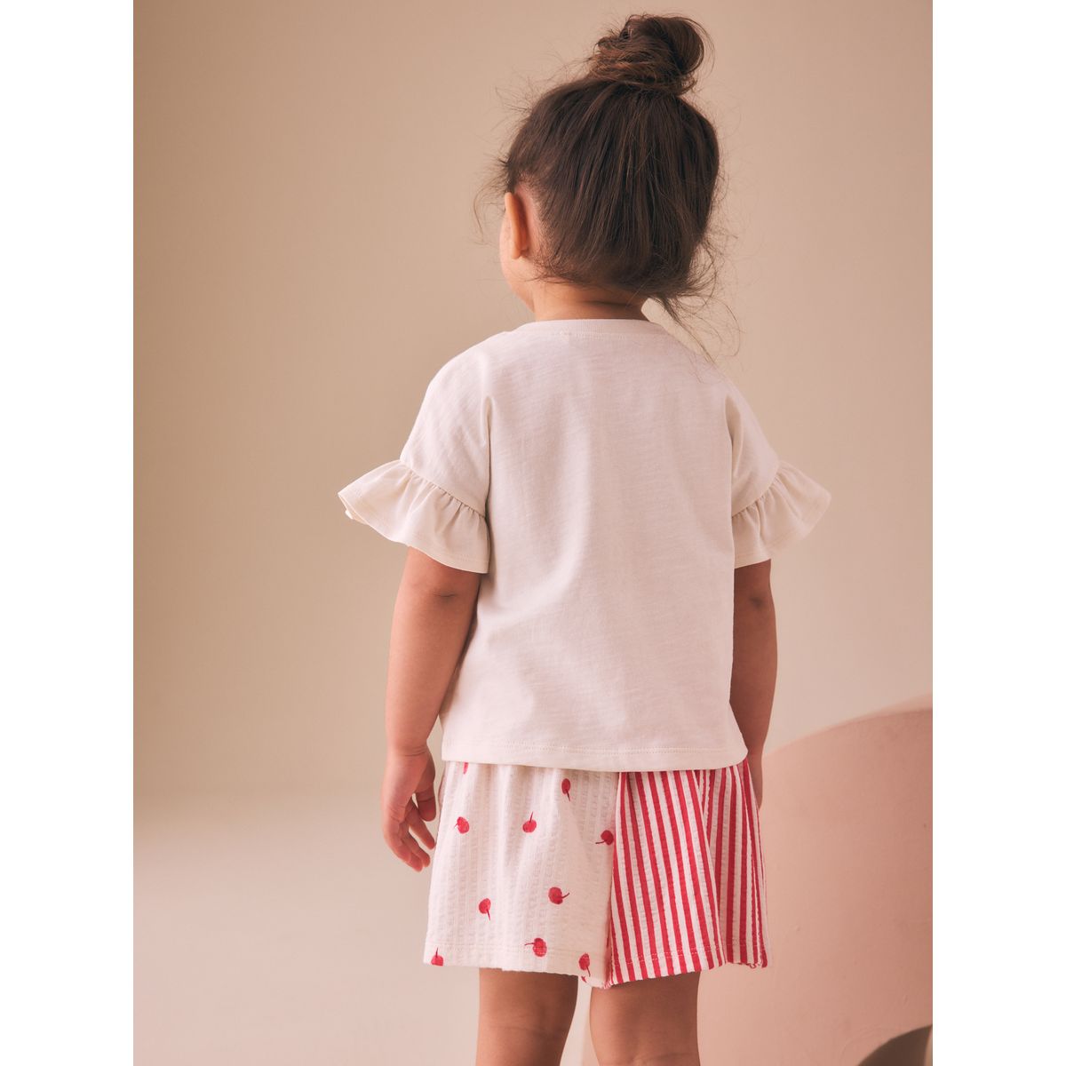 Ensemble short et t-shirt à manches courtes lapin blanc écru, NEXT