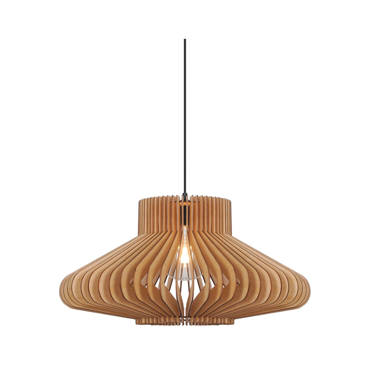 Suspension deux designs en un - structure en bois, MANAGO nature (marron), NORDLUX