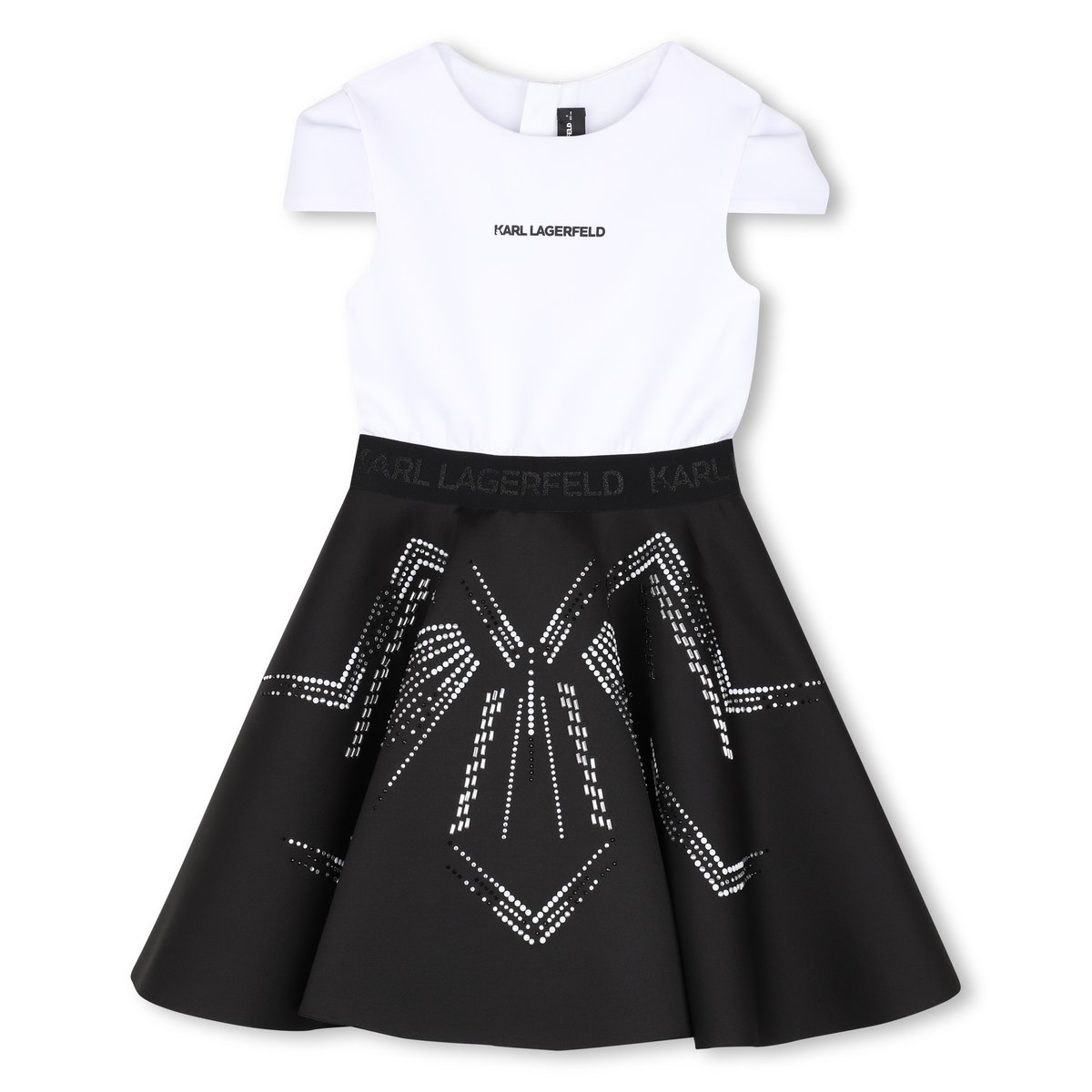 Robe de cérémonie noir blanc, KARL LAGERFELD KIDS
