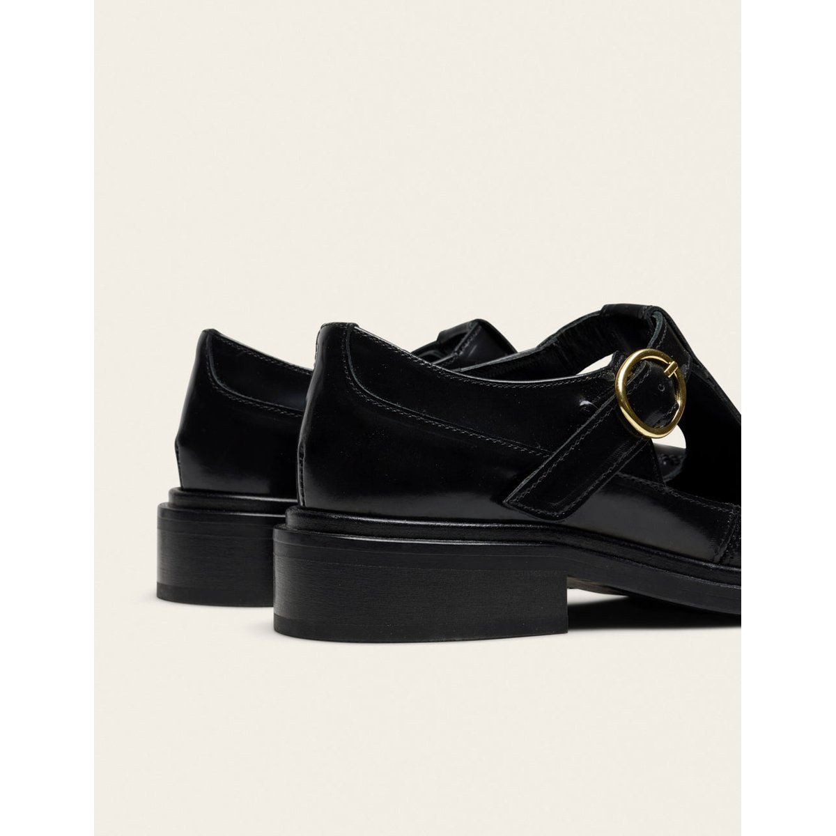 Derbies TYRIA cuir box noir, ODAJE