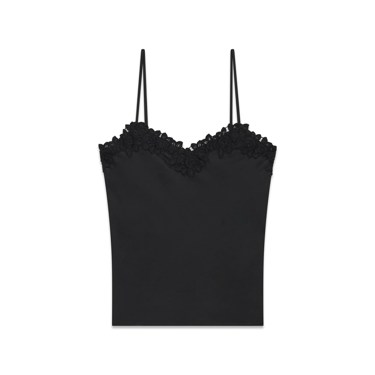 Top En Dentelle Satinée noir, GUESS