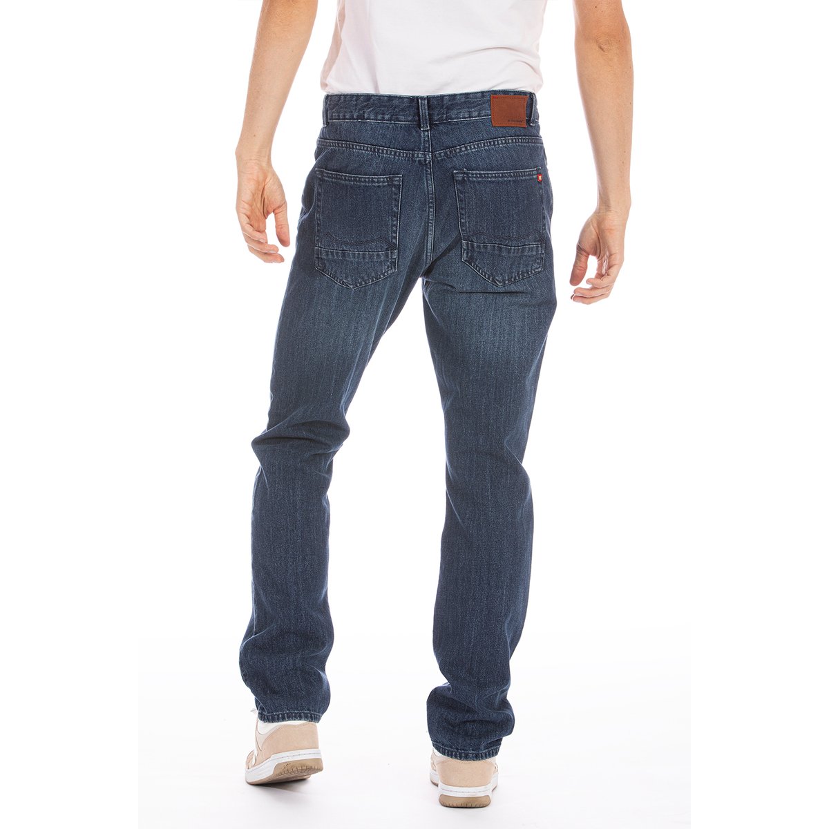 Jeans ARKON3 coupe droite coton brossé, longueur 30 bleu, RICA LEWIS