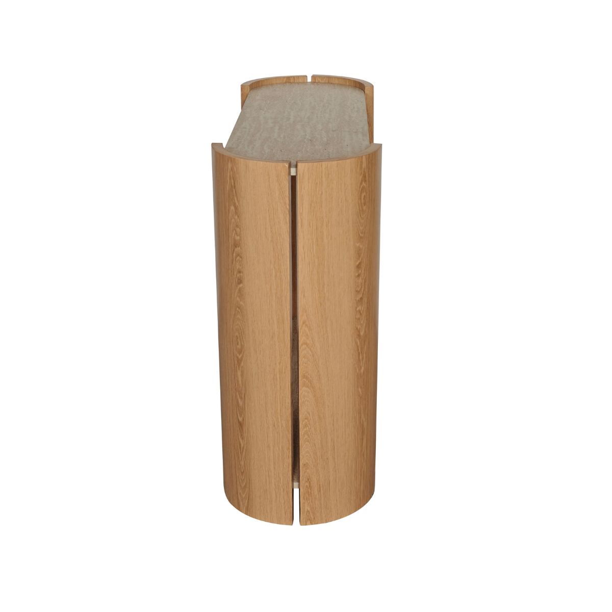 Console décor travertin et bois - IZIA bois clair, CALICOSY