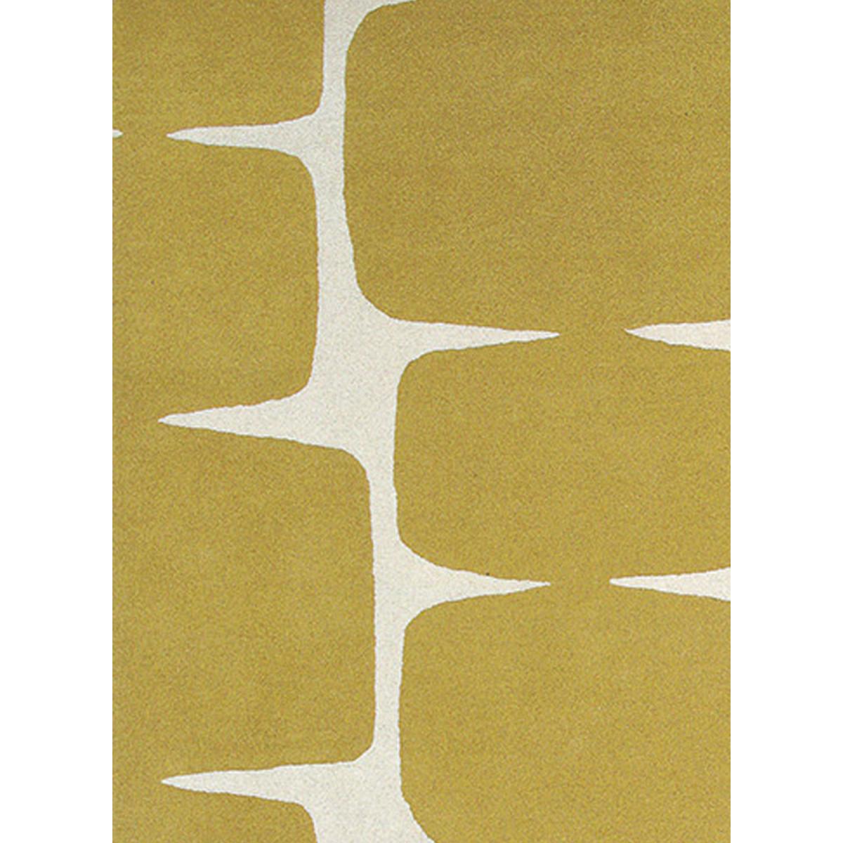 Tapis salon LOHKO en laine Fait main jaune, UN AMOUR DE TAPIS