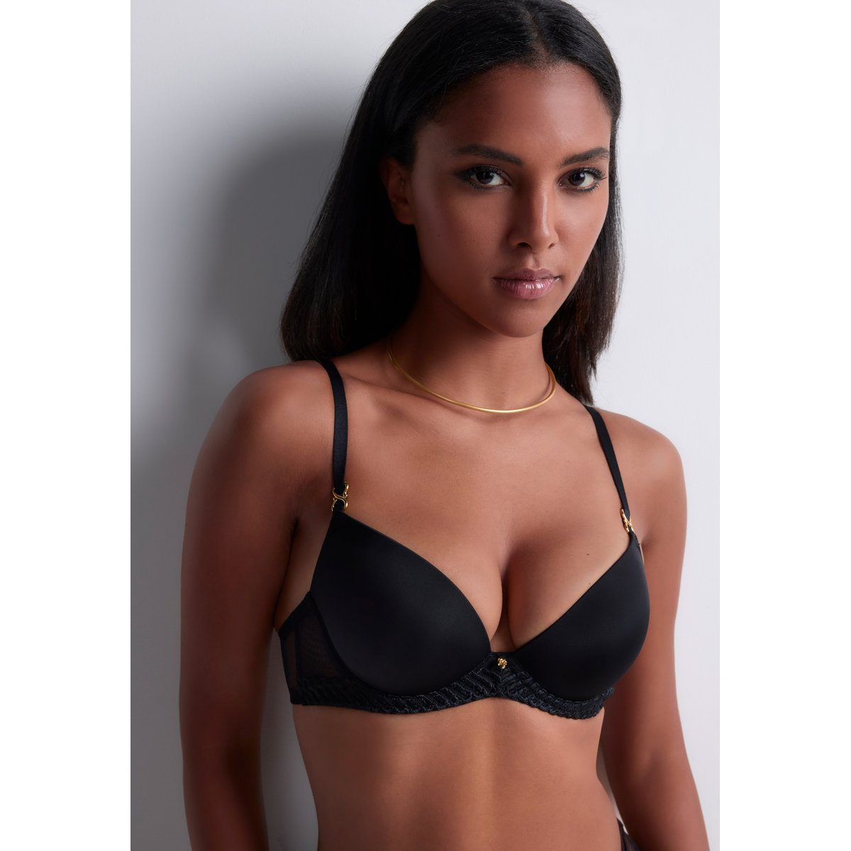 Soutien gorge Push up coques Sheer Emotion noir, AUBADE