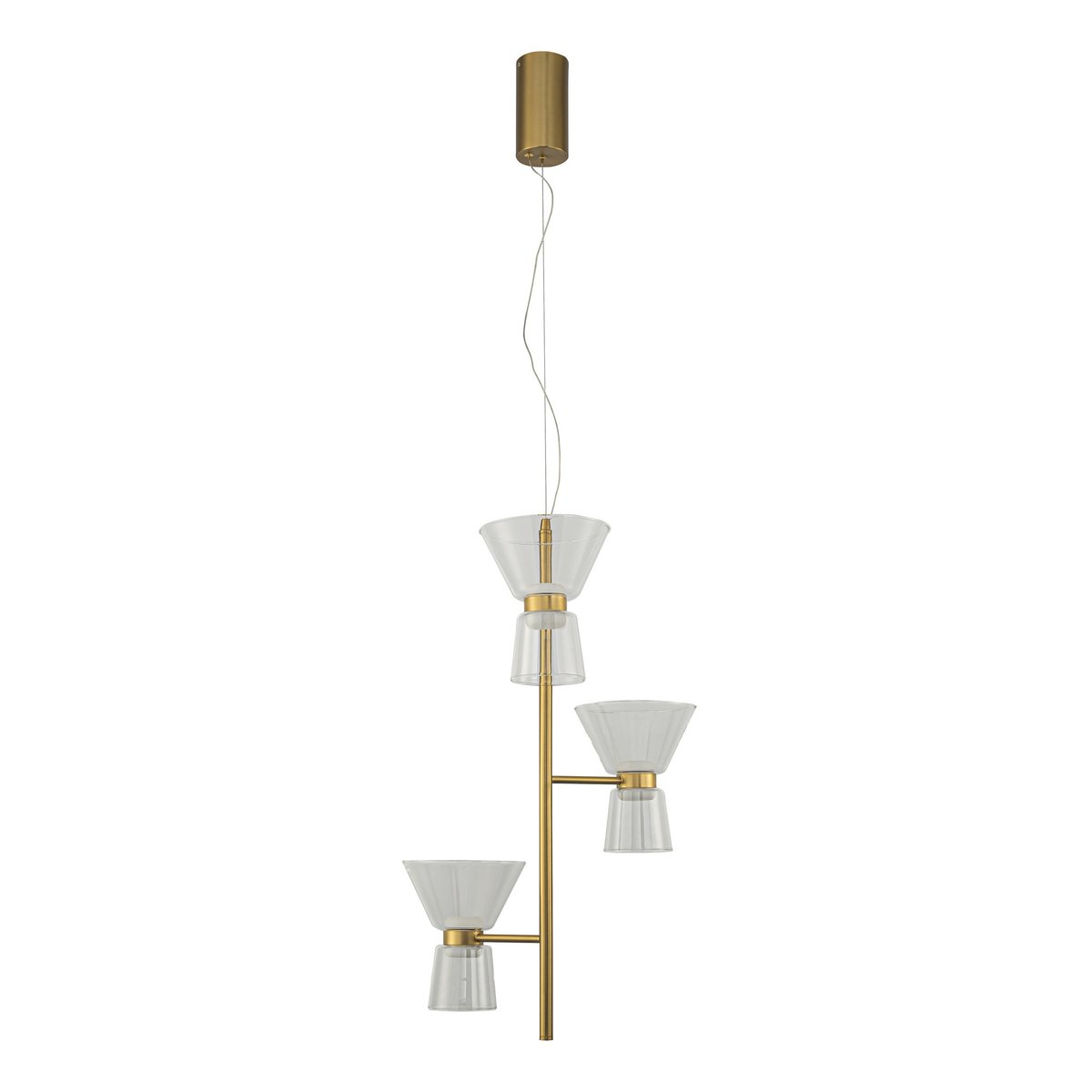 Suspension en verre vintage, D.18 doré, MANTRA