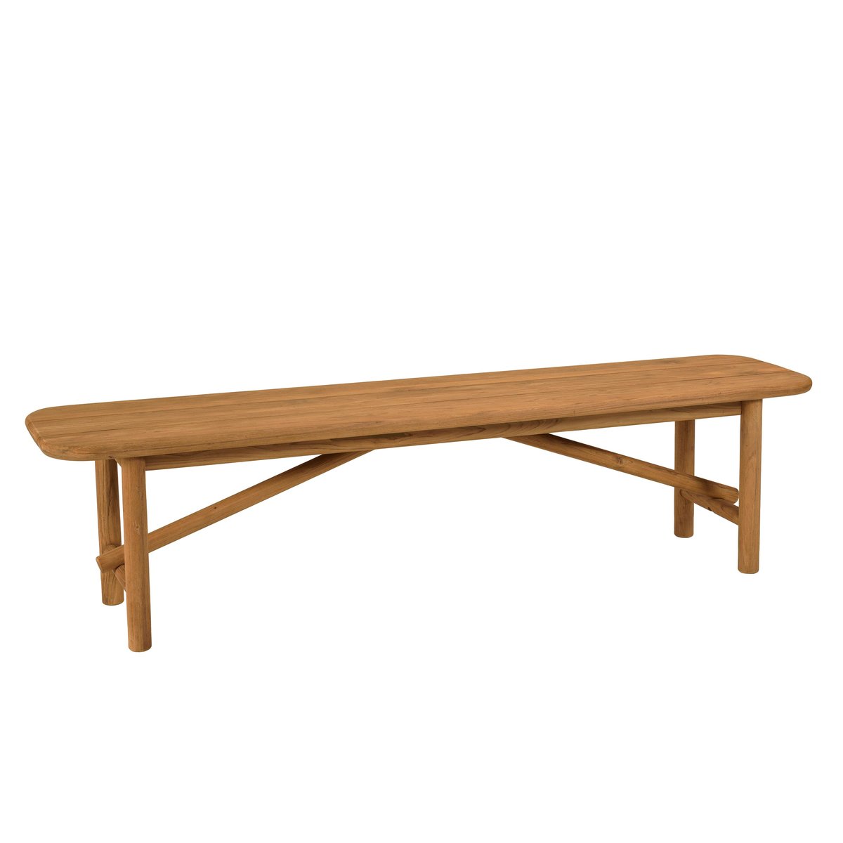 Banc de jardin 180 cm en teck recyclé ORIA bois naturel, PIER IMPORT