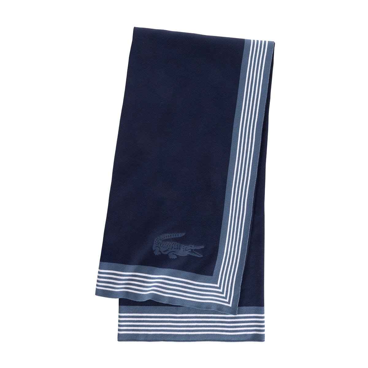 Plaid en coton, L FRAME marine, LACOSTE HOME