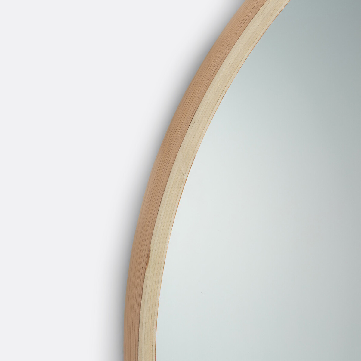 Miroir rond plaqué chêne Ø59 cm, Alaria chêne clair, LA REDOUTE INTERIEURS